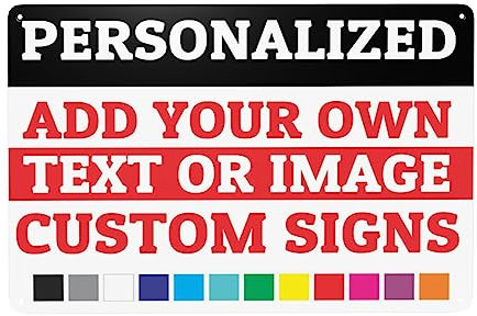 LZXSXZ Panneau en métal personnalisé - Personnalisable Signalétique Panneaux de Sécurité - Panneau Signalétique pour Bureau, Entreprise, Lieu de Travail, Maison
