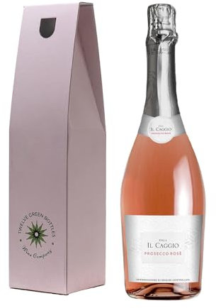 Twelve Green Bottles | Il Caggio Sparkling Rosé Spumante Extra Dry 75cl In Branded Gift Box