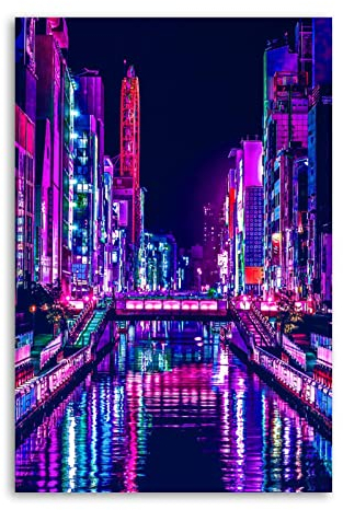 Generic Poster und Wandkunst, Motiv: Tokyo City, Neon, Straße, Nacht, Kunstdruck, modernes Familienschlafzimmer, Dekoration, Poster, 40 x 60 cm