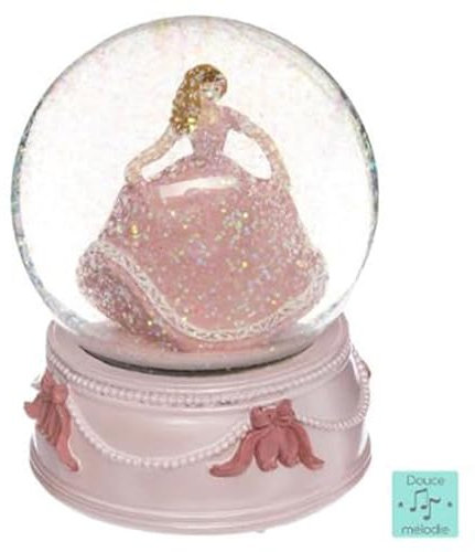 Paris Prix Atmosphera for Kids - Boule à Neige Musicale Princesse 14cm Rose