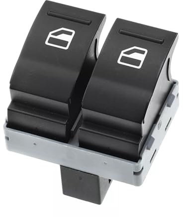 Bohaner Interruptor de ventana para elevalunas delantero izquierdo, interruptor para elevalunas eléctrico 7E0959855A para VW Transporter Multivan T5 T6 2005-2009 (lado del conductor)