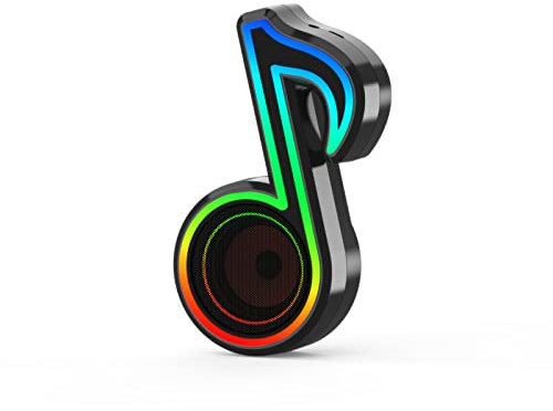 XIKDJ Mini Note Bluetooth Speaker, Creative Desktop Wireless Subwoofer with Colorful Lights, 3D Surround Sound 8 Hours Playback Time, The Most Fashionable Gift
