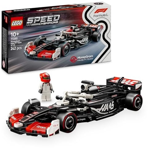 LEGO Speed Champions MoneyGram Haas F1 Team VF-24 Rennauto - Spielzeug mit Formel 1 Minifigur zum Sammeln - Modell und Geschenk für Jungen & Mädchen ab 10 Jahren und Erwachsene Motorsport Fans 77250