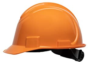 Honeywell NORTH Elmetto Protettivo a Tesa Corta en Polietilene ad Alta Densità, Variante Non-Areato, Arancione, Bardatura a Cremagliera a 4 Punti, Doppio Meccanismo di Bloccaggio, NSB20003E (1 Pezzo)