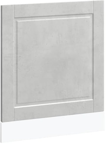 vidaXL Geschirrspülerblende Porto Betongrau 60x1,5x67 cm Holzwerkstoff, Geschirrspüler Frontblende, Geschirrspüler-Verkleidung, Geschirrspülerfront