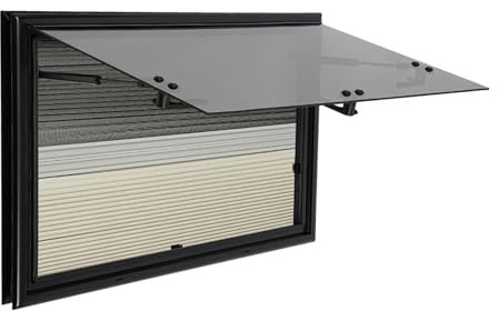 Fenêtre basculante 500 x 300 mm pour camping-car, caravane, fenêtre latérale teintée, fenêtre d'exposition avec moustiquaire, store intégré, pour caravane, van, camping-car