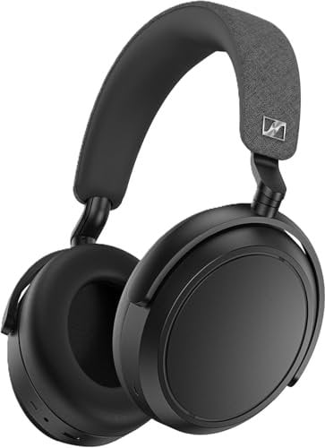 sennheiser MOMENTUM 4 Wireless Headphones, Bluetooth for Crystal-Clear Calls w/Adaptive Noise Cancellation, 60h Battery Life, Customizable Sound & Lightweight Folding Design, Black