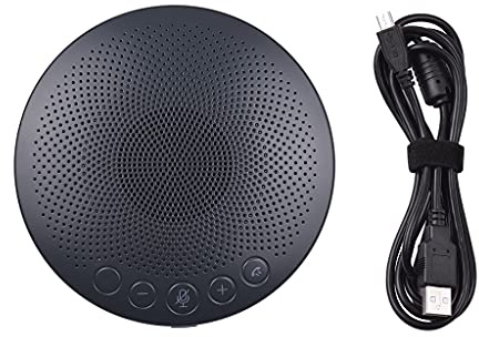 8KLANMMQ Microphone Speakerphone Conference Microphone Omnidirectional Computer Mic 360° Voice Pickup Touch-Sensor Buttons with Mute Key