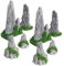 Angoily 8 Pcs Mini Rockery Decoration, Zen Garden Accessories, Bonsai Figurines, Miniature Garden Mountain Micro Landscape Terrarium Decor