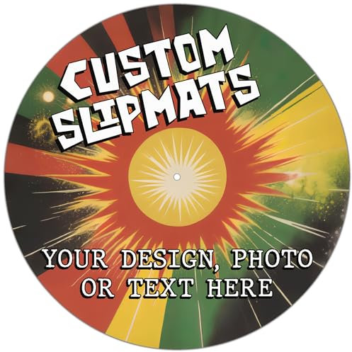 Custom Printed Felt Record Player Slipmat | Personalised Slip Mat with Your Image, Design or Logo | High Resolution Print on Premium Felt | Vinyl Turntable Accessories for DJs & Collectors