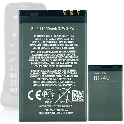 Aousavo BL-4U ersatz akku Kompatibel mit Bea-Fon SL140 SL240 SL360 - Doro Primo 366 (Ersatz für RCB01P04) senioren Telephone