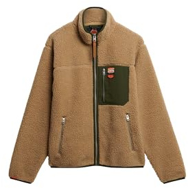 Superdry Herren Vintage Retro Borg Fleecejacke