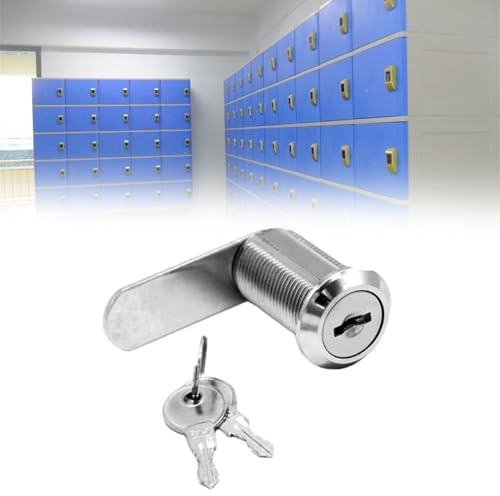 Getdoublerich Juego de cerradura de leva, cerradura de aleación de zinc con llaves, cerradura de seguridad de oficina para buzón, escritorio, armario, taquilla de muebles