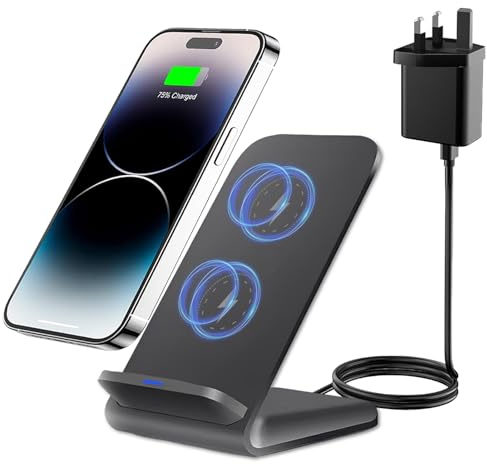 Google Pixel Wireless Fast Charger Stand Wireless Phone Charger for Samsung | Wireless Charger for Samsung Galaxy S26 Ultra S25 S24 S23 S22 Google Pixel 10 Pro XL 9 9a 8 7,for iPhone 11 12 13 14 15 16 17