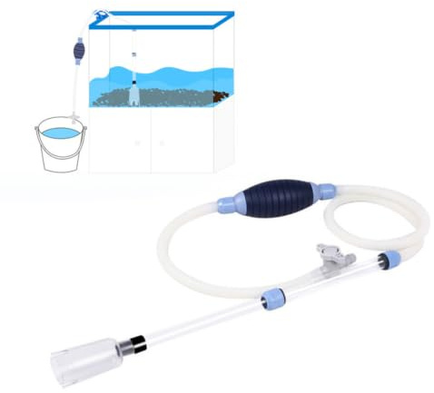 MERRYHAPY Manueller Aquarium Staubsauger mit Silikon für Sichere Reinigung von Kies und Sand Effektive Sandwaschanlage für Aquarium Pflege und Wasserwechsel
