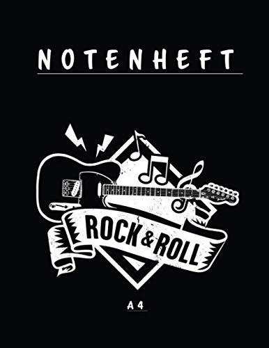 Notenheft A4: notenpapier din a4 verwendbar als I musikheft I notenblock I