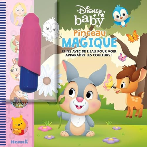 Disney Baby – Pinceau magique – Livre avec pinceau magique – Peinture propre - Dès 3 ans