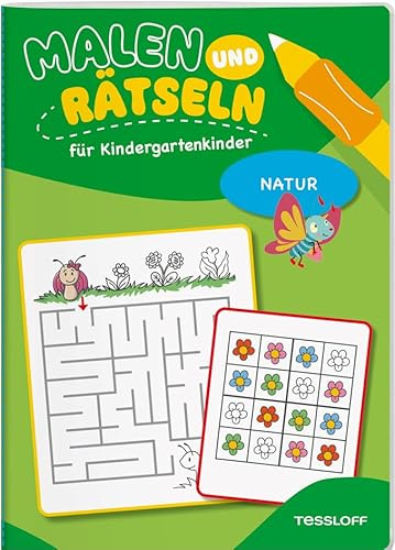 Malen und Rätseln für Kindergartenkinder. Natur: Suchen, Zählen, Zuordnen, Verbinden für Kinder ab 3 Jahren (Mal- und Rätselbücher)