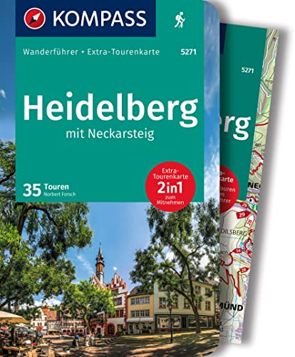 KOMPASS Wanderführer Heidelberg mit Neckarsteig, 35 Touren mit Extra-Tourenkarte: GPS-Daten zum Download