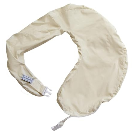 My Brest Friend Organic Cotton Deluxe Nursing Pillow Cover - Slipcovers For Baby - Adjustable Fit, Easy Care, Durable - Original Nursing Pillow Not Included, Organic Cream