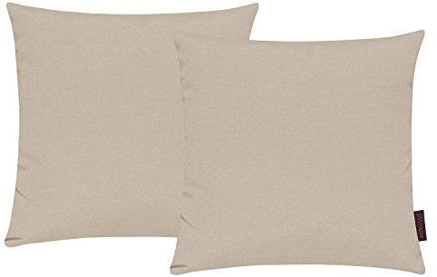 Fino Kissenhülle ca. 40 x 40 cm hochwertig & knitterarm Farbe 71 Beige (2er Set)