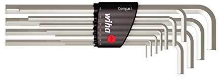 Wiha Stiftschlüssel Set im Compact Halter Sechskant 11-tlg. glanzvernickelt (36451)