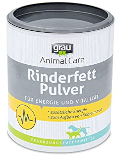 GRAU - das Original - Rinderfettpulver, der schelle Energielieferant mit 80 % Fettanteil, 1er Pack (1 x 200 g), Ergänzungsfuttermittel für Hunde & Katzen