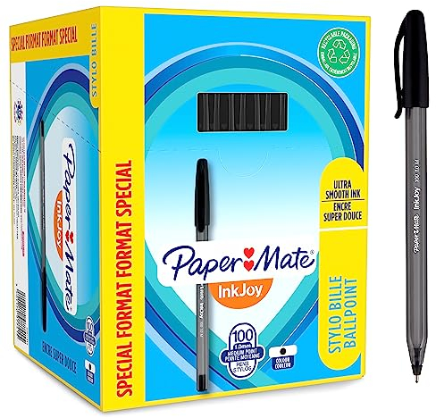 Paper Mate InkJoy 100ST Kugelschreiber | mittlere Spitze (1,0 mm) | Schwarz | 100 Stück