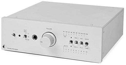 Pro-Ject Pre Box RS - Preamplificatore digitale, colore: Argento