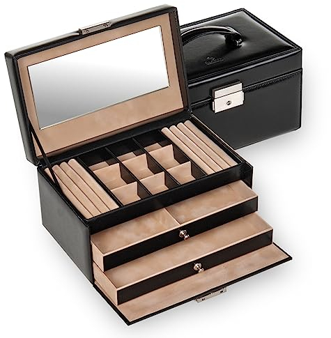 Schmuckkasten Elly new classic/schwarz (Leder)