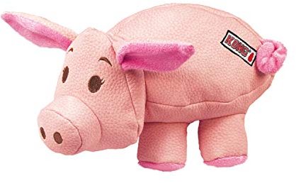 KONG – Phatz Pig – Robustes, Quietschendes Plüschtier – Für Kleine Hunde