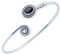 mantraroma Armband 925 Silber Onyx schwarzer Stein Edelstein Armreif Silber Damen Sterling Silber Geschenk (MAR-001-03)
