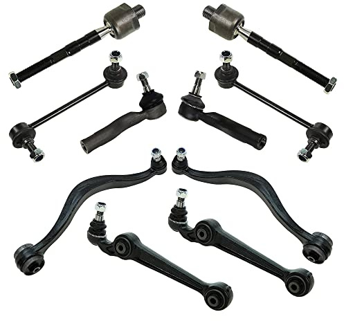 BESTPRICE 2x Querlenker Vorderachse hinten unten, 2x Querlenker Vorderachse unten, 2x Spurstangenkopf, 2x Spurstange, 2x Koppelstange Kompatibel mit MAZDA 6 (GG)(GY)(GG)