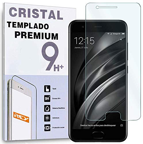 REY Protector de Pantalla para XIAOMI MI6 / MI 6, Cristal Vidrio Templado Premium