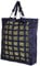 QHP Heusack Turnout | Inhalt: 4-6 kg | 63,5 x 53 x 18 cm | Praktischer Heusack | Einfaches Verschließen und Aufhängen, Farbe:Navy