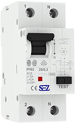 SEZ Fi-Schalter 25A 300mA 2p 10kA RCCB 0090671 FI-Schutzschalter 5272