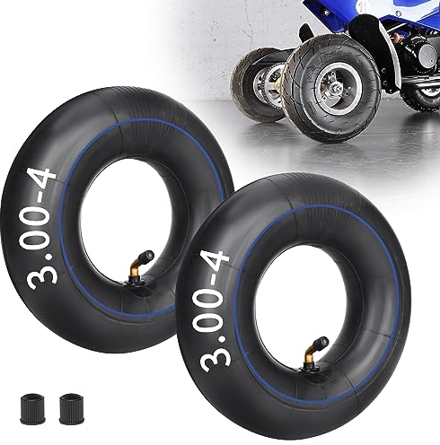 RUTU 3.00-4 3.00 X 4 Inner Tube, 2 Pack Tube for Gas Electric Scooter E300 E325 E-400 450 IZIP I-400 Jazzy PaceSaver Pocket Rocket Chopper Mini ATV Go Kart Goped Bladez Power Chair