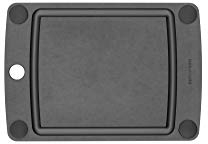 Epicurean All-in-One-Schneidebrett mit rutschfesten Füßen und Saftrille, 25,4 x 17,8 cm, Schiefer/Schwarz