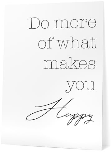 Papierschmiede® Bilder Home XXL Kunstdruck A1 (59,4x84,1 cm) Spruch Poster Zuhause Schrift Bild Wanddeko in schwarz weiß, Sprüche für Wohnzimmer Büro Küche, Do more of what makes you happy