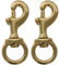aufodara 2er Stark Groß Messing Haken Hundeleinen Schwenker Karabiner mit Federhaken (1#)