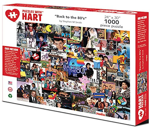 Hart Puzzles Jigsaw Puzzle 1000 Piece 24' x 30' X-Large - Back to the 80's by Steve Smith