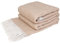 LYHome Baumwolldecke - Tagesdecke Kuscheldecke & Überwurfdecke, Bettdecke Sofadecke Couchdecke & Wohnzimmerdecke, Decken Couch, Baumwolle Plaid Decke Sofa Große (140x200 cm, Beige Gestreifte Quadrate)