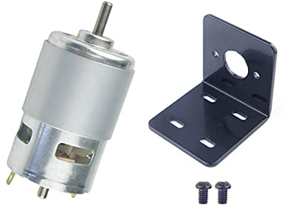 CHANCS Elektrowerkzeug 775 DC 12V/24V 8000RPM 16000RPM Mini-Elektromotor mit Halterung für Mini-Tischsäge