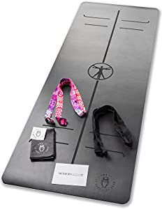 Modern Body Yogamatte, PU, Vitruvianisch, Schwarz, 6 mm