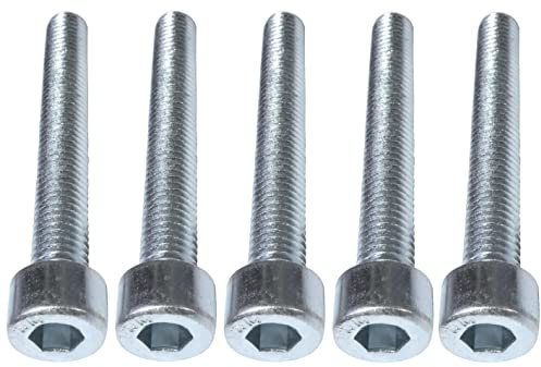 AERZETIX - C57540 - Satz von 5 stück - bolzen innensechskantschrauben M8x60 - mit innensechskantkopf - Ø8x60mm - DIN 912 - klasse 8.8 - aus verzinktem stahl - heimwerken - montagewerkzeug eisenwaren