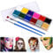 Face Body Paint,Pittura Corpo Professionale,Body Painting Colori,Body Painting, del Halloween, Carnevale,Compleanno,Feste, 12 Colori, 2 Pennelli