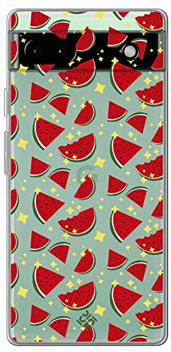 Movilshop Coque en silicone souple transparente pour smartphone Google Pixel 6A Motif pastèque