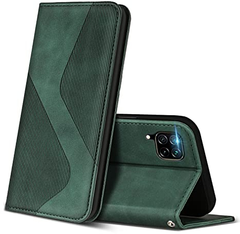ZONNAVI Hülle für Huawei P40 Lite, PU Leder Handyhülle mit Kartenfächer und Standfunktion, Lederhülle Flip Wallet Case Schutzhülle für Huawei P40 Lite (Grün)