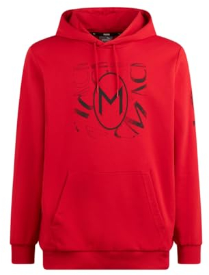 AC MILAN Felpa con Cappuccio, ACM, Rosso, Adulto, Unisex, L