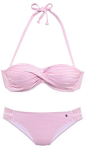 s.Oliver Bügel-Bandeau-Bikini rosa-weiß
